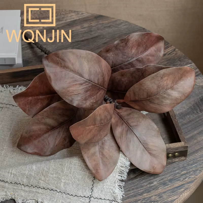 1 pièce Plante artificielle feuille de magnolia