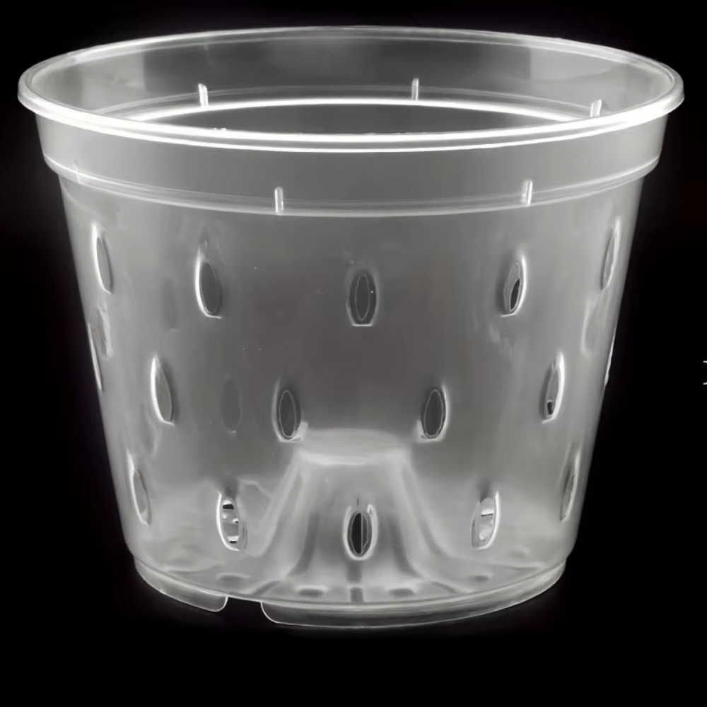 Lot de 3 pots en plastique pour orchidées