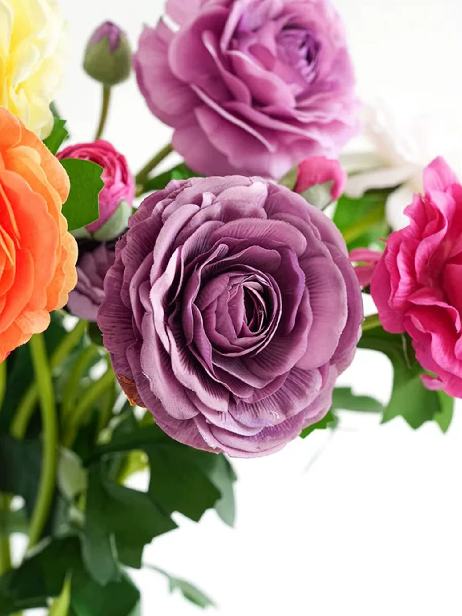 Fleurs artificielles de ranunculus