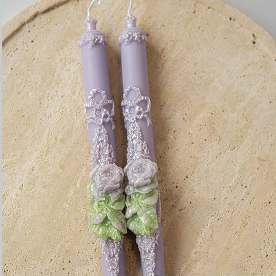 Moule à bougie en silicone à fleurs