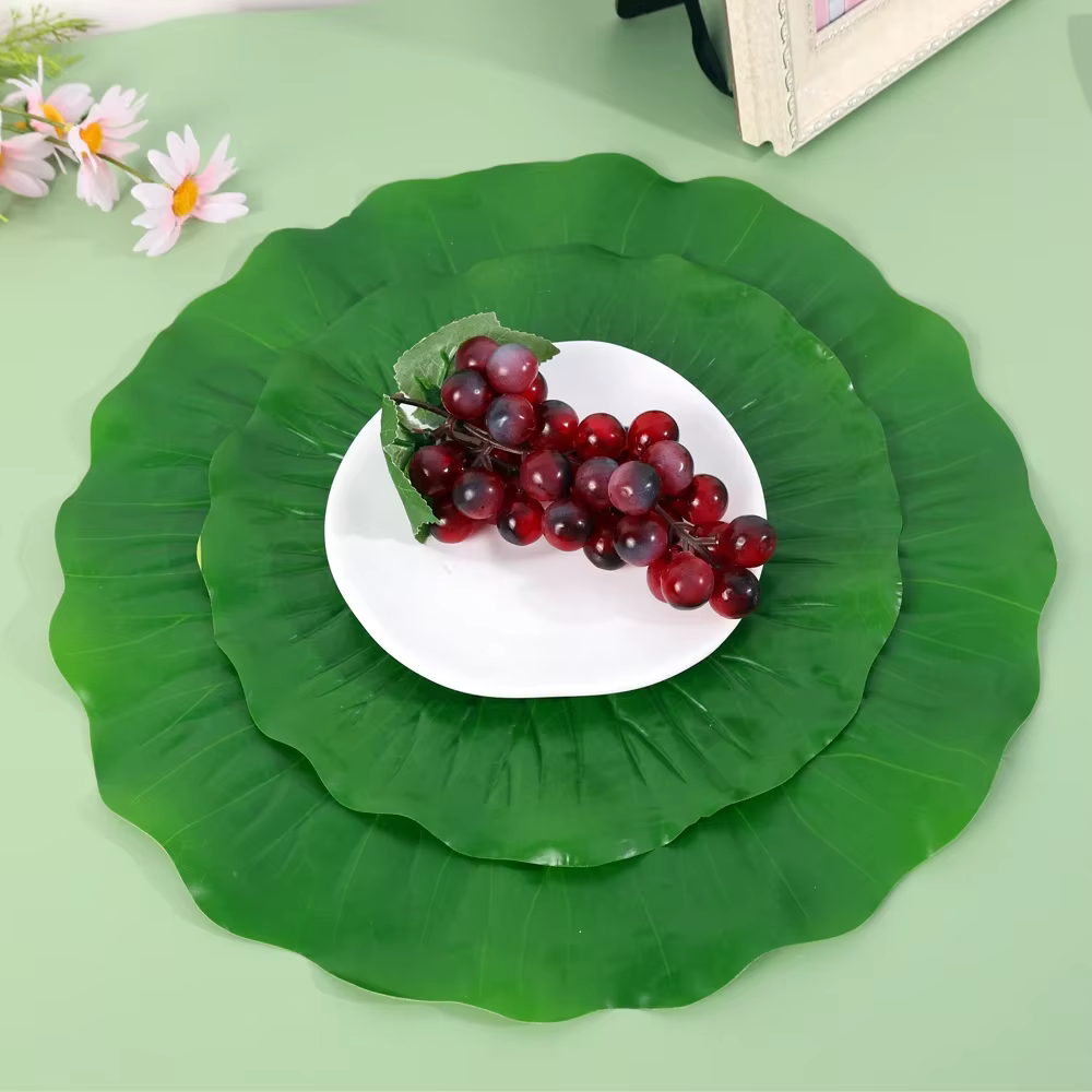 Feuilles de bananier artificielles pour décoration de table