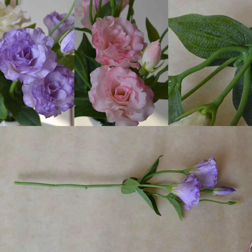 Fleurs artificielles Lisianthus au toucher réel
