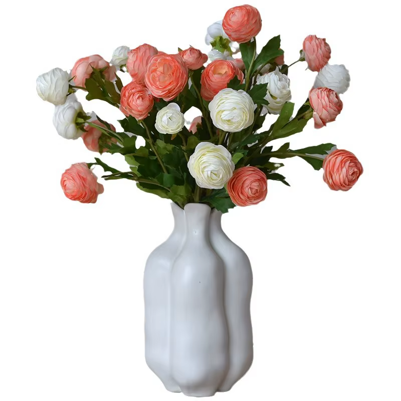 Fausses fleurs de rosée à 3 têtes, 5 pièces/lot