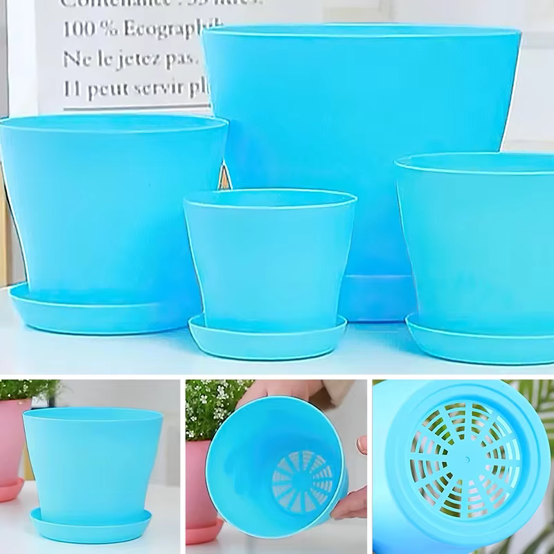 Pots de fleurs en plastique pour extérieur