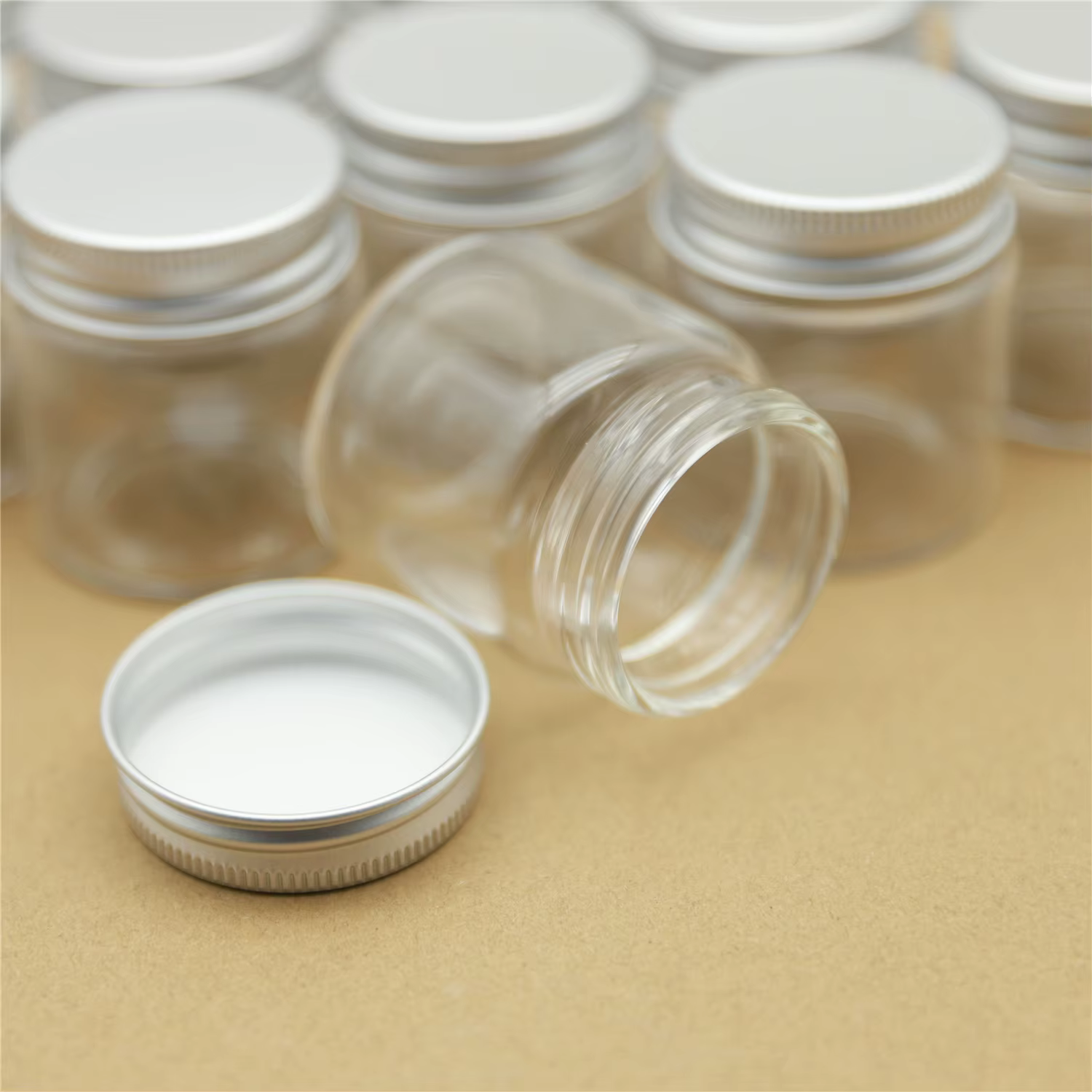 6/12/24 pcs/lot bocaux en verre décoratifs 50 ml bouteille