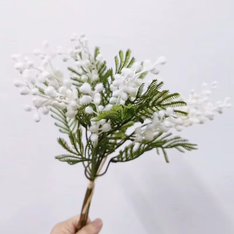 Fausses fleurs Mimosa d'acacia artificielles de 14.96 pouces