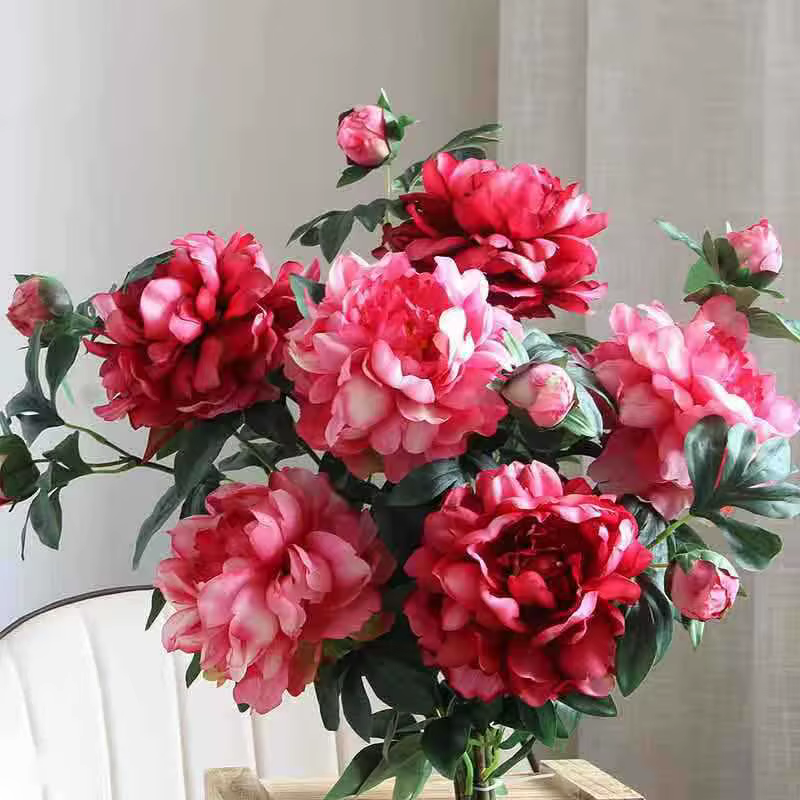 Fleur artificielle de pivoine de luxe de 27.2 pouces