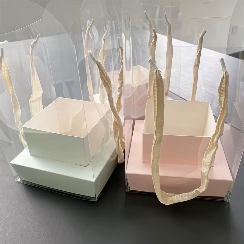 Nouvelle boîte d'emballage pour fleurs roses