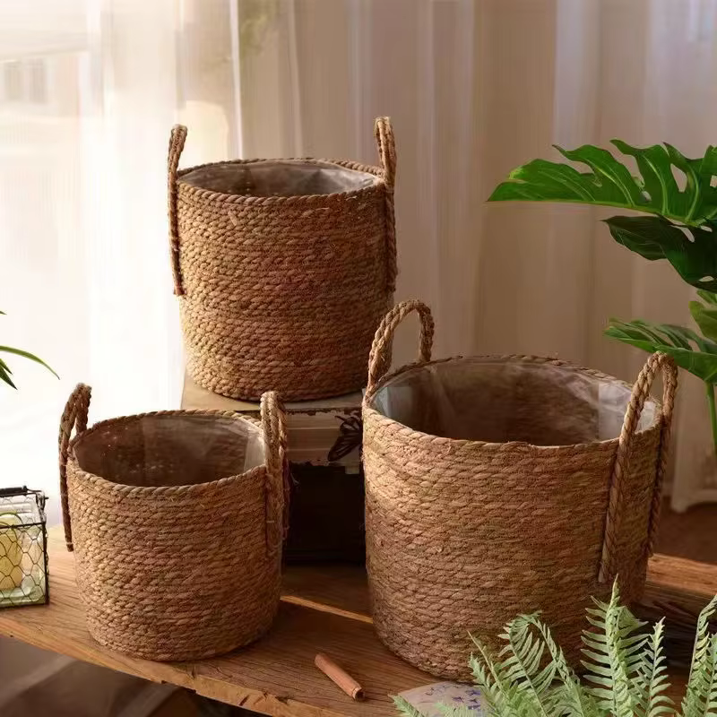 Panier de jardinière en osier naturel