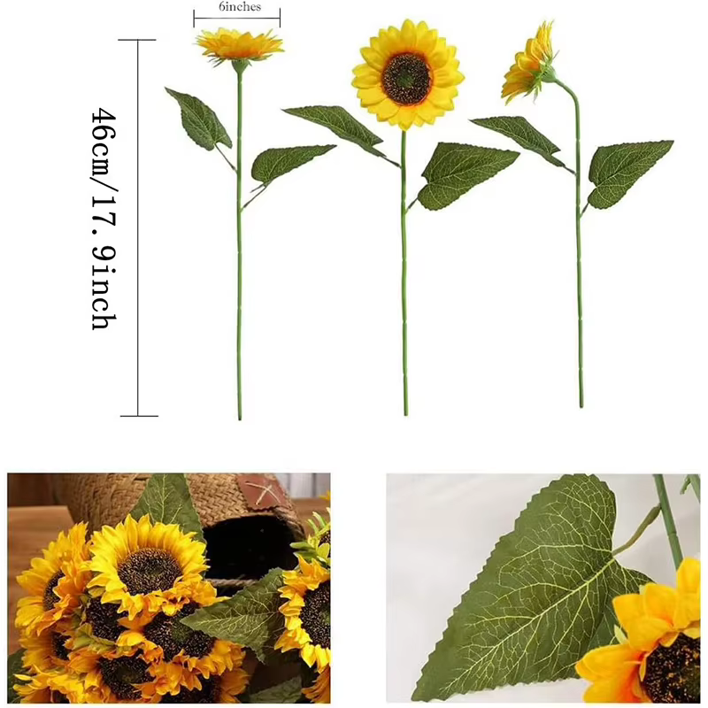 Bouquet de fleurs de tournesol artificielles en vrac