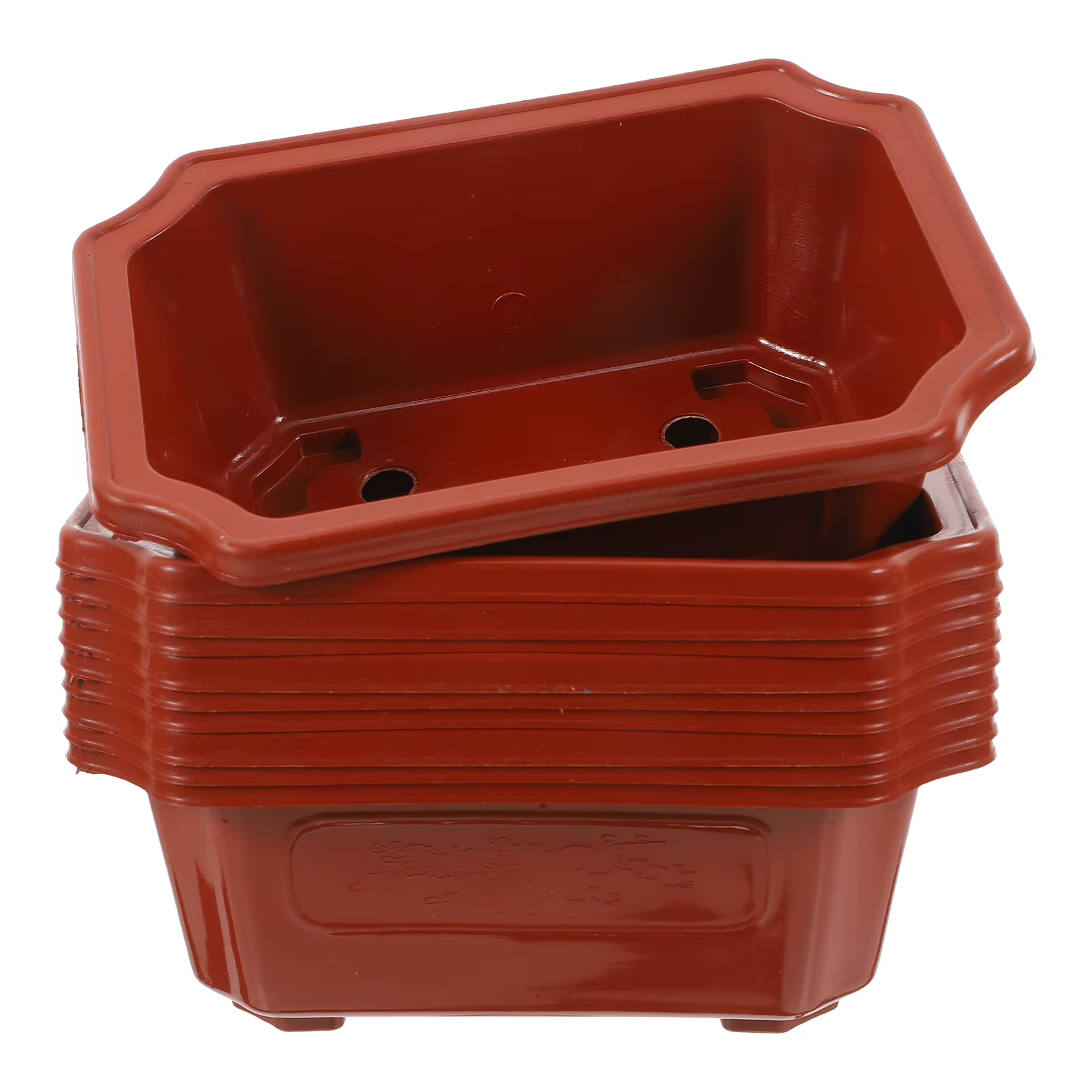 Pot de fleurs carré, 10 pièces