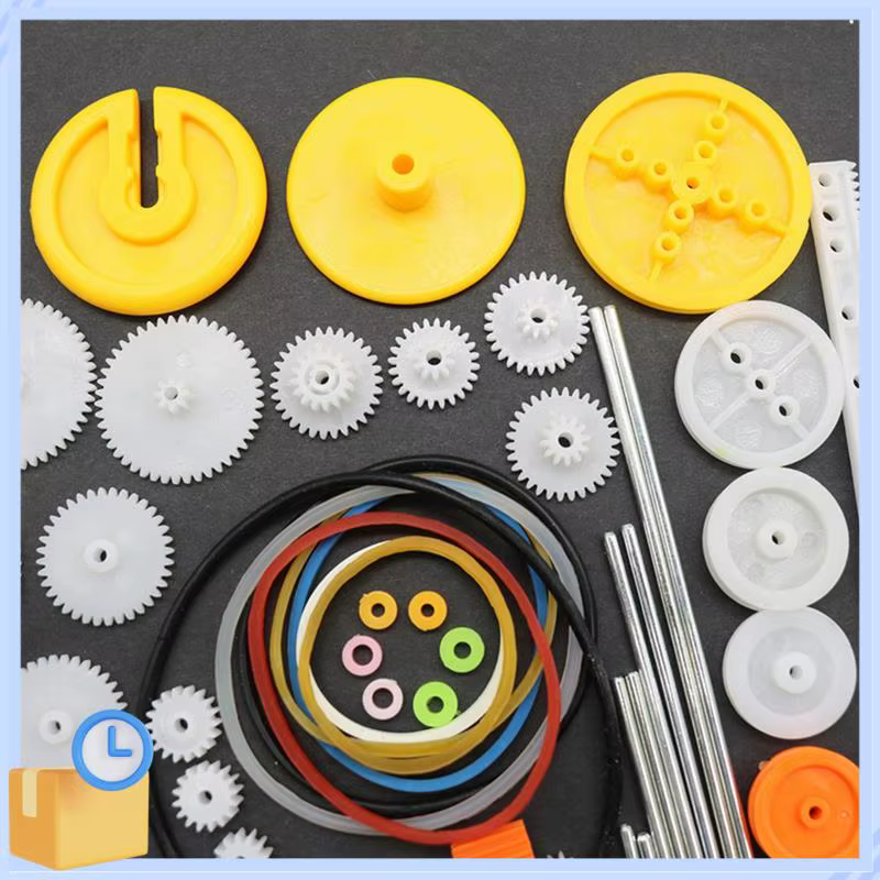 ABTK-DIY assortiment d'engrenages ensemble d'accessoires pour moteur voiture Robot divers douilles de ceinture d'essieu d'engrenage 82 pièces/ensemble