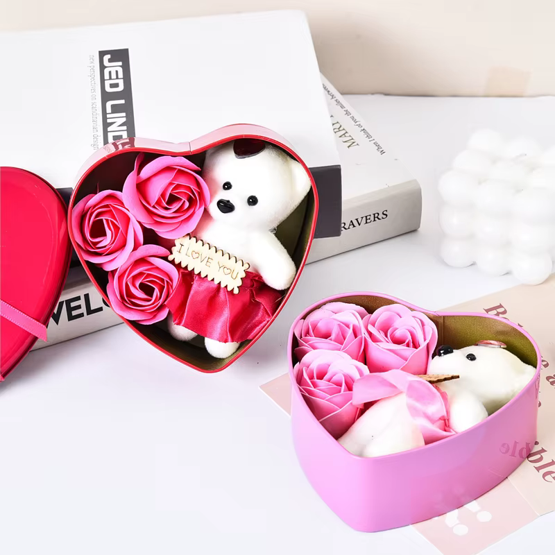 Bouquet de fleurs en forme de cœur pour la Saint-Valentin
