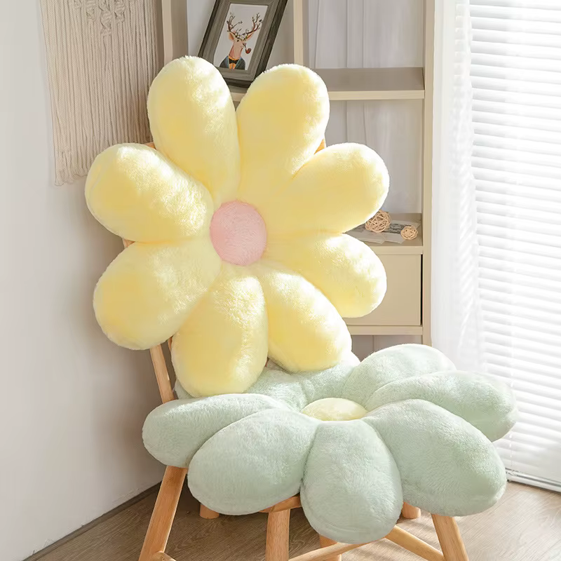 60 cm mignon marguerite fleur oreiller chambre canapé tournesol en forme de coussin Girly doux chaise siège dos coussins belles fleurs peluches