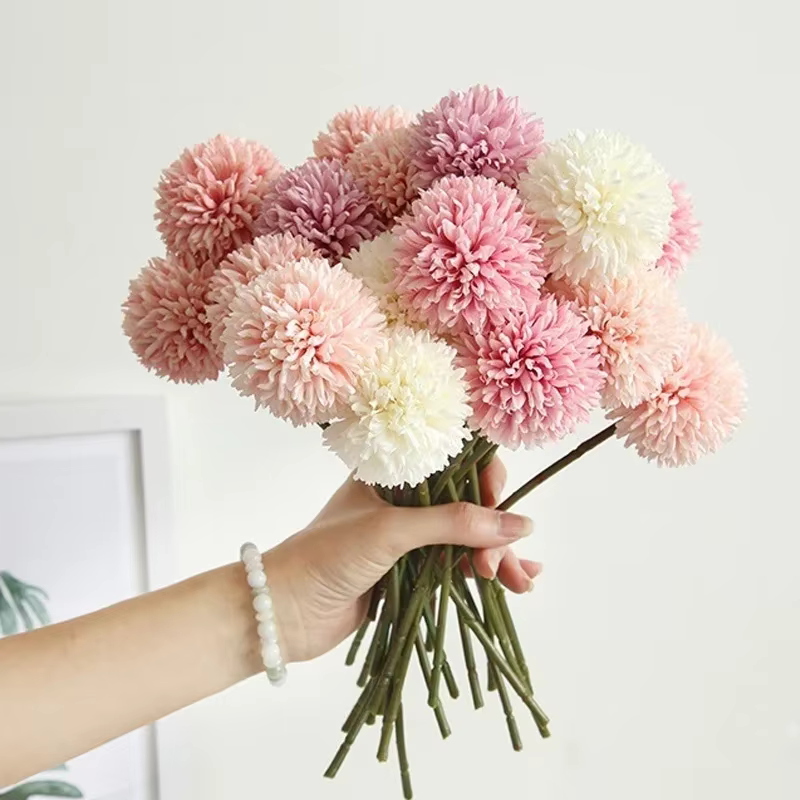 Bouquet de fleurs artificielles d'hortensia