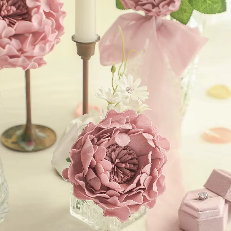Roses Poussières Artificielles en Mousse avec Tiges pour Patients