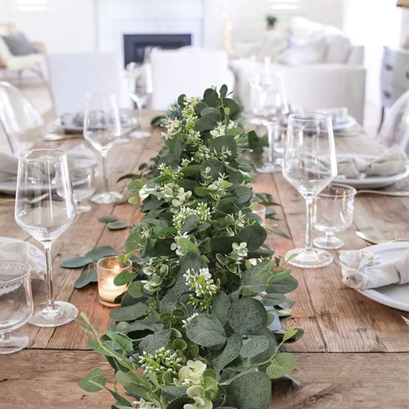 Guirlande de feuillage artificiel pour décorations de Noël
