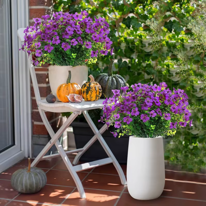 Fleurs artificielles résistantes aux UV pour l'extérieur