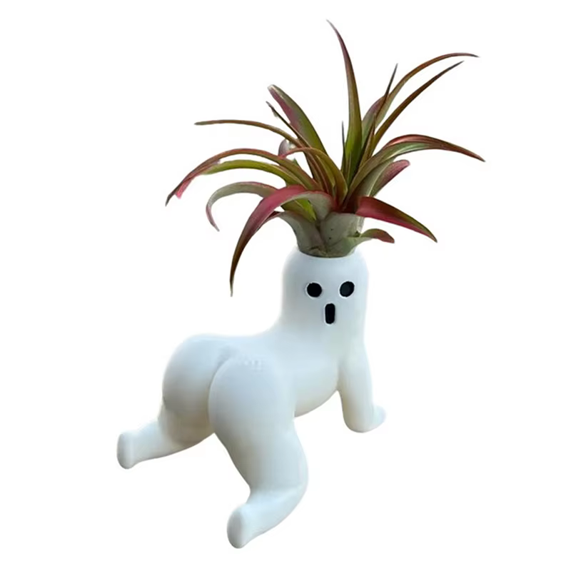 Pots de plantes, cadeau de farces amusant, jardinière fantôme de gros butin, présentoir de plantes à Air, décoration de jardinière