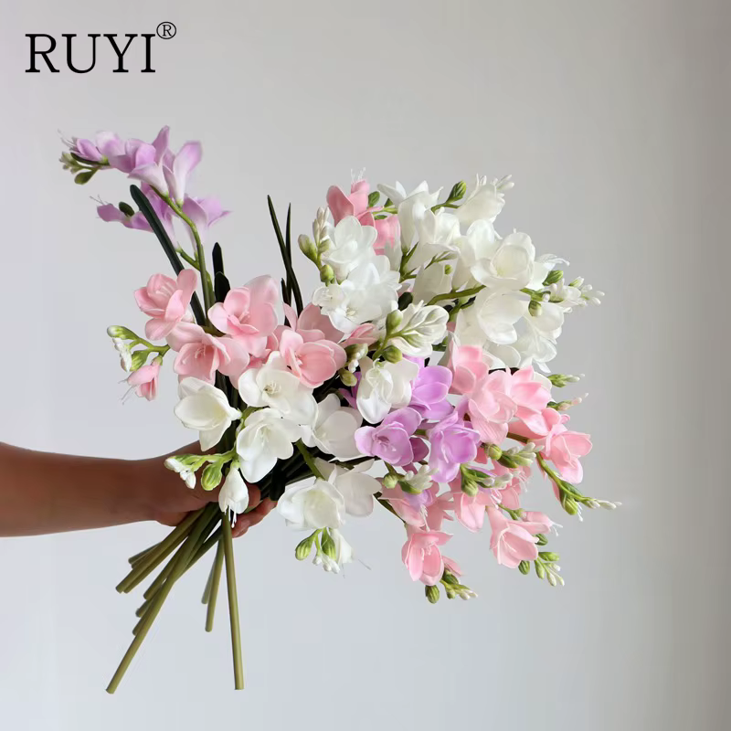 PU 2 fourchettes Jade épingle à cheveux fleur maison salon décoration faux Floral bricolage mariage Festival fête scène mise en page photographie accessoires