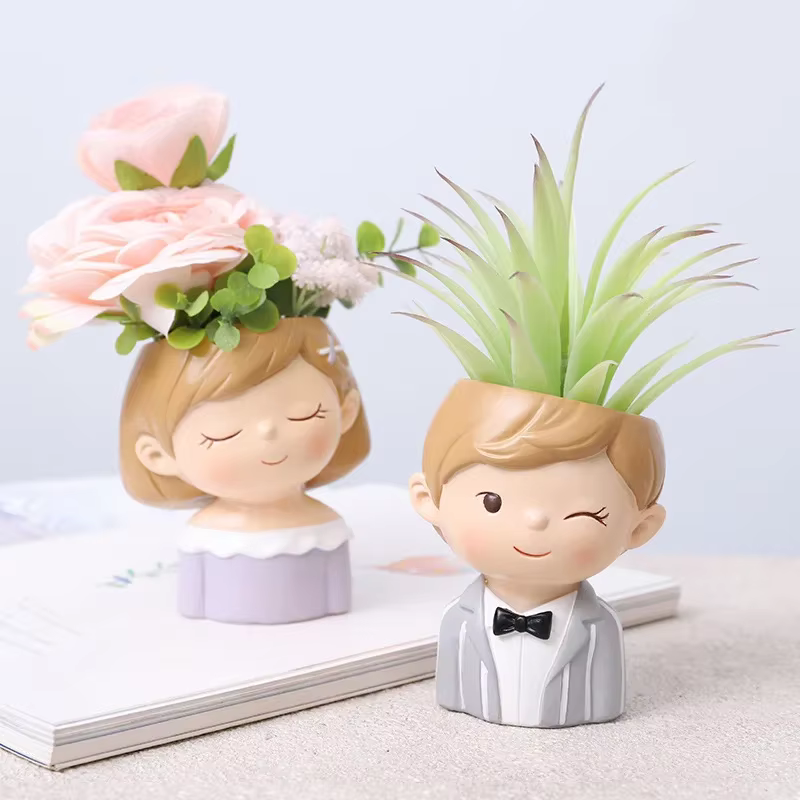 Mini jardinière de Couple pour plantes succulentes