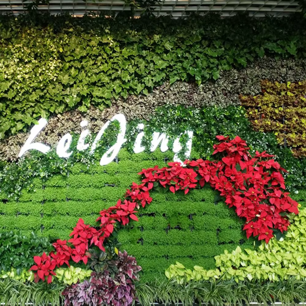 Panneau mural de plantes artificielles