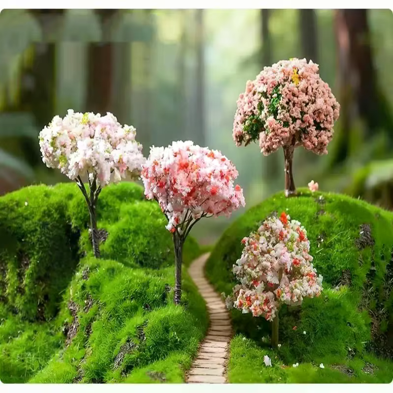 Mini arbres à fleurs artificielles aux couleurs vives et à l'aspect réaliste