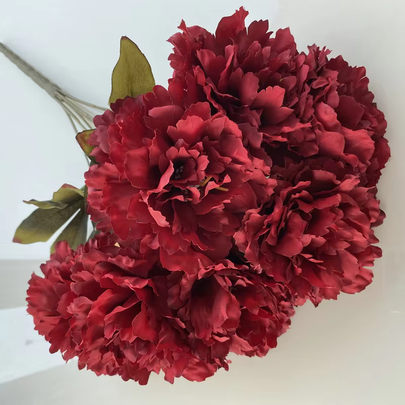 Bouquet de fleurs d'hibiscus artificielles à 7 têtes