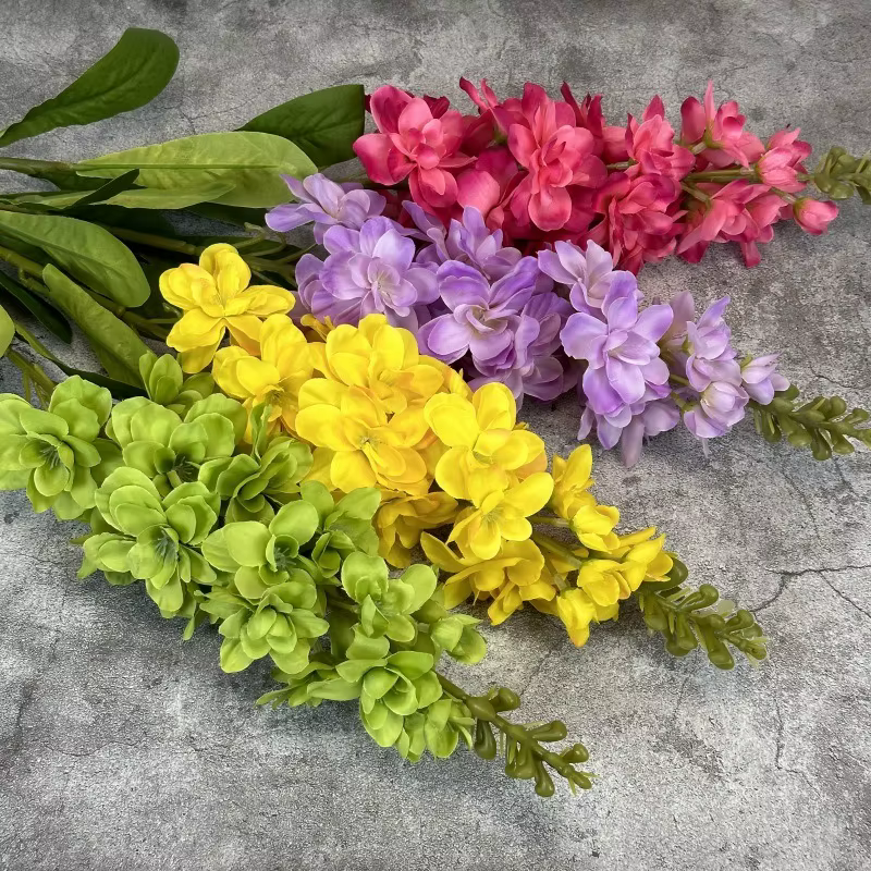 Branche de fleurs artificielles en jacinthe de verre