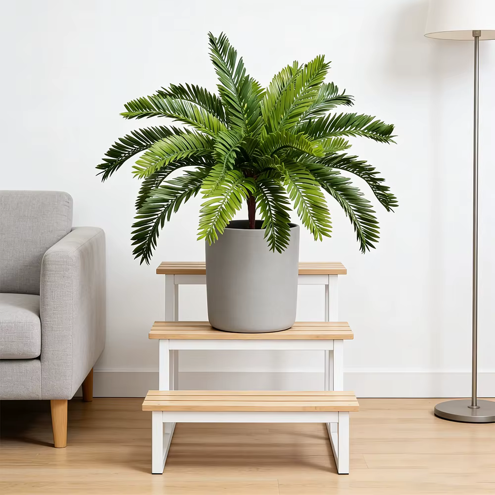 Plantes artificielles de palmier de 45 cm à 18 feuilles