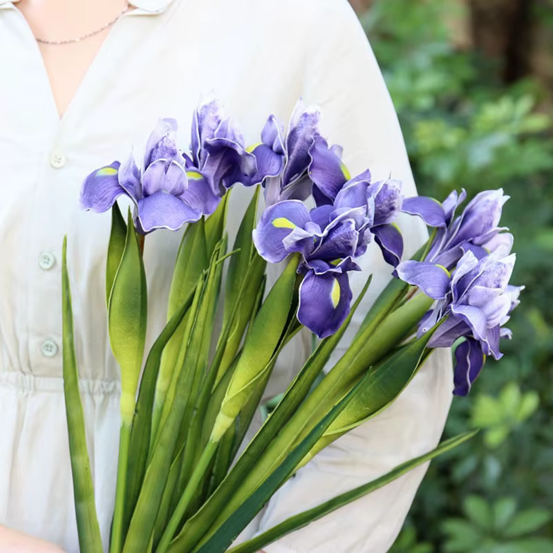 Fausses fleurs d'iris irlandais Real Touch