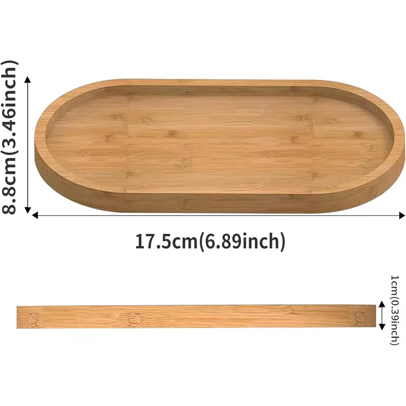 Plateau multi-usages en bambou pour pot de fleurs