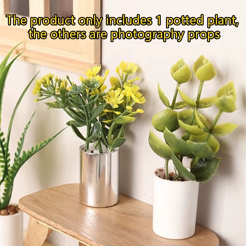 Plante en pot miniature pour maison de poupée 1:12