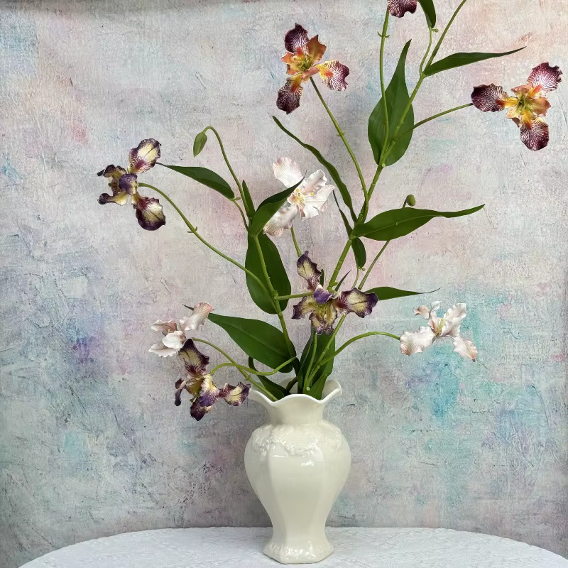 6 pièces de fleurs artificielles en soie