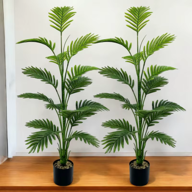 Grande plante de palmier artificielle 15 feuilles - Choix parfait pour la décoration de la maison et du bureau