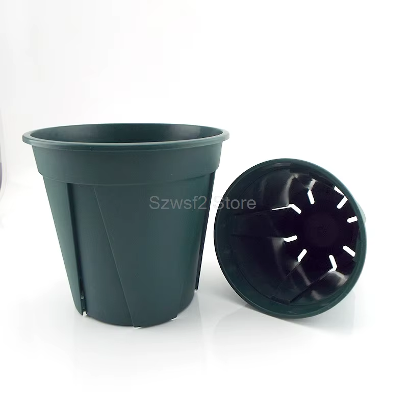 Plateaux de pots de fleurs en plastique vert