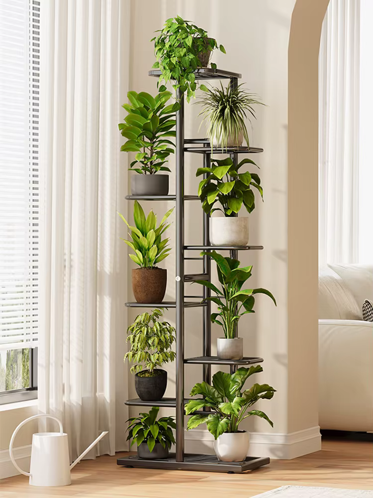 Support à plantes sur 8 niveaux avec roulettes verrouillables
