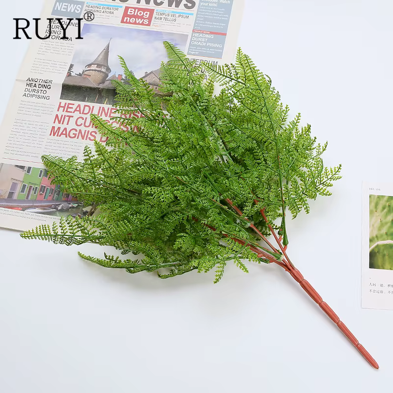Simulation Gomme Tendre Herbe Persane Plantes Vertes Artificielles Feuille DIY Arrangement De Fleurs Maison Hôtel Décor Mariage Accessoires de Photographie