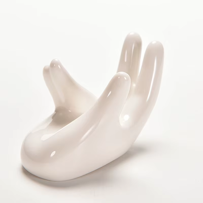 Plante à Air en céramique et porcelaine blanche