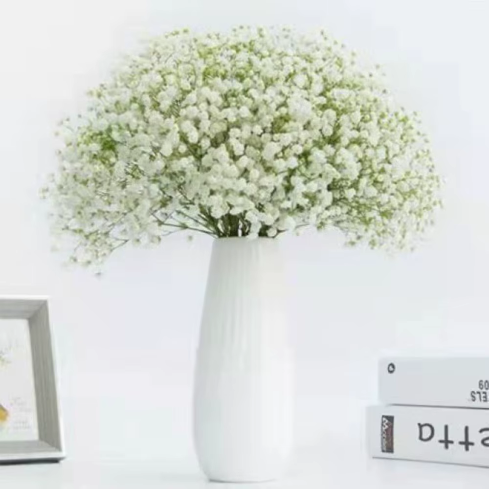 Bouquet de fleurs artificielles Gypsophila blanches pour bébé