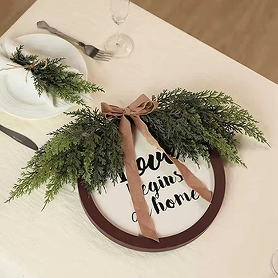 1pc Plante Artificielle Feuilles De Noël Arbre Partie Maison Chambre Décoration de Table En Plein Air Cour Matériaux Fleur De Mariage Accessoire