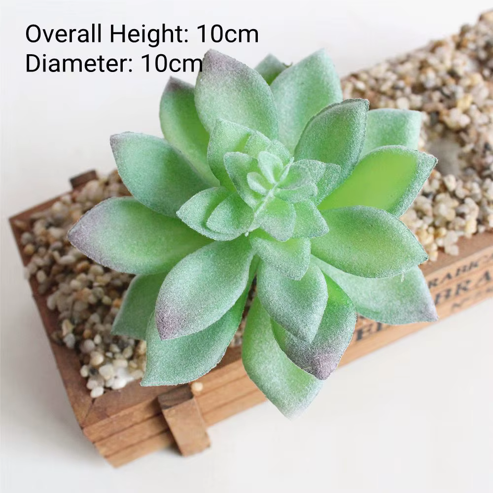 Plantes succulentes artificielles floquées vertes