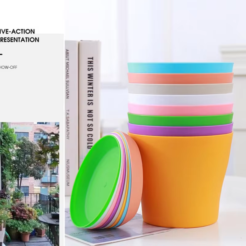 Pots de fleurs en plastique pour extérieur