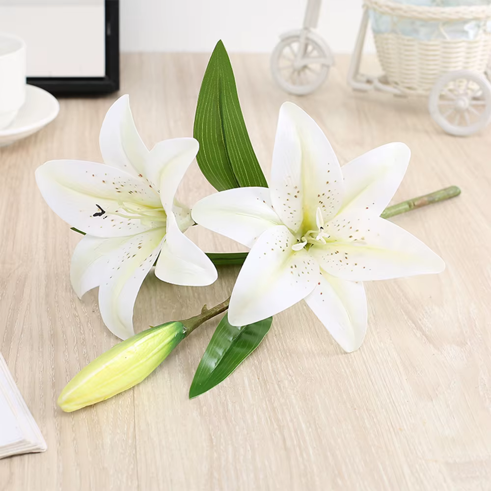 Fleurs artificielles de branche de lys