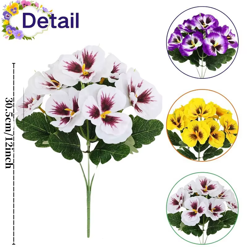 Bouquet de fleurs d'orchidée papillon violet artificiel 30cm