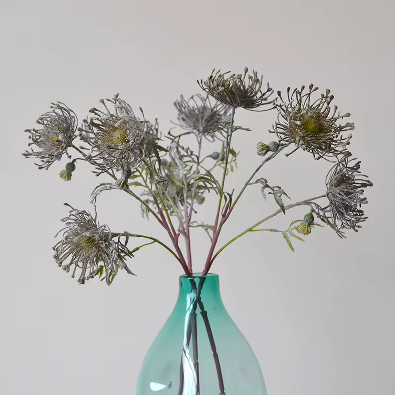 Fleurs Artificielles en Plastique Floquées