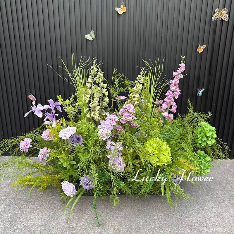 Monet – rangée de fleurs artificielles de Style jardin