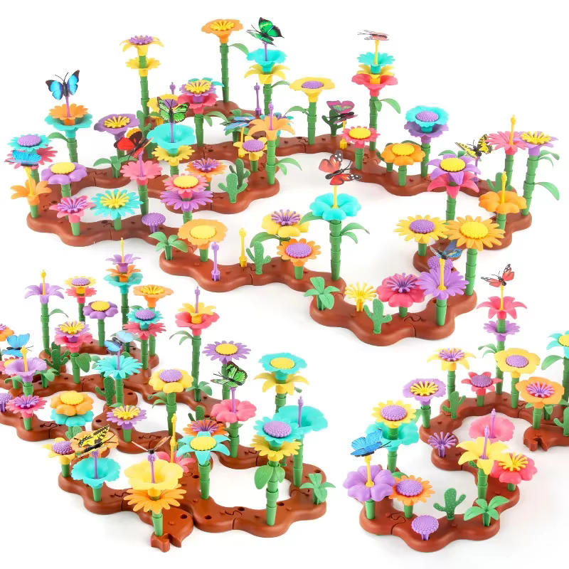 Blocs de construction DIY Jardin de fleurs