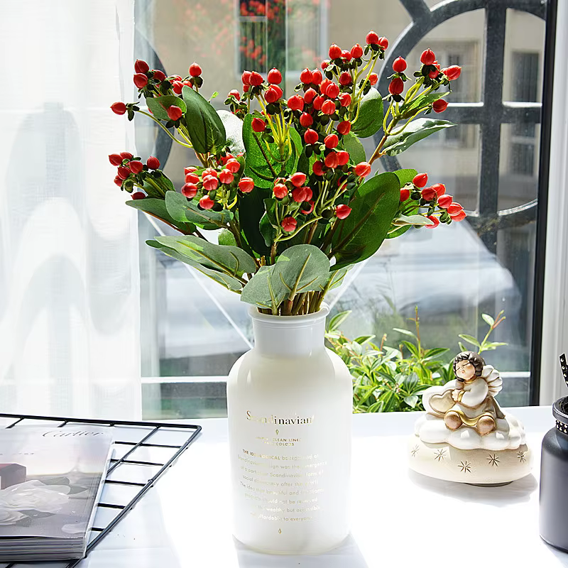 6pcHypericum fleur artificielle fausses plantes HomeDecor accessoires de photographie de mariage