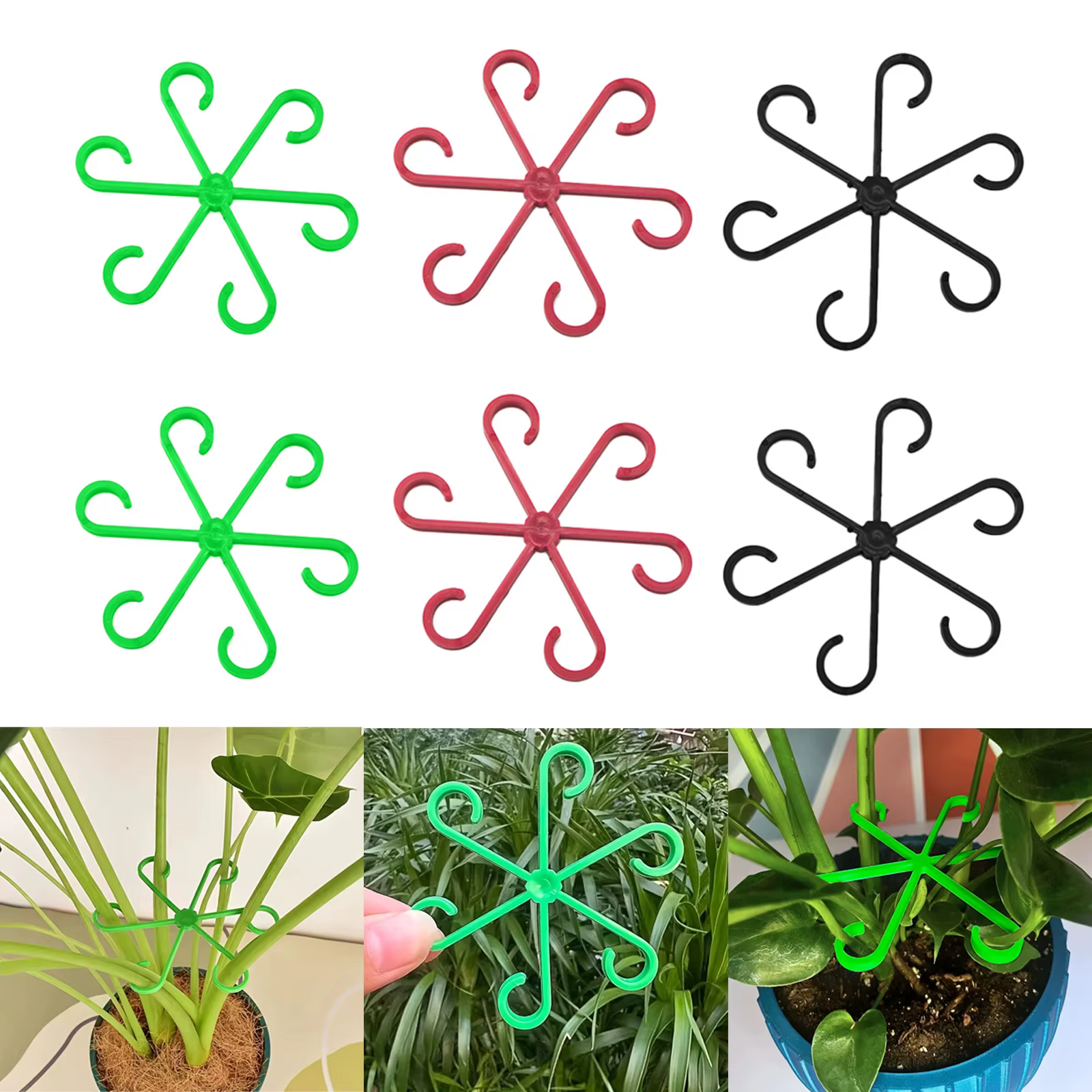 Lot de 4 supports anti-chute pour plantes